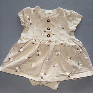 Petit Lem Cream Floral Dress